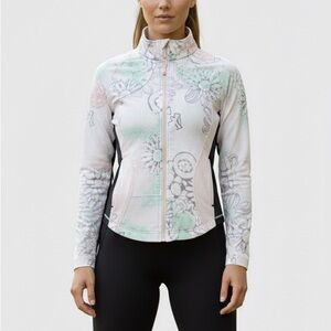RARE LULULEMON Define Jacket Mix A Lot Dove Floral  Women's Jacket Size 6